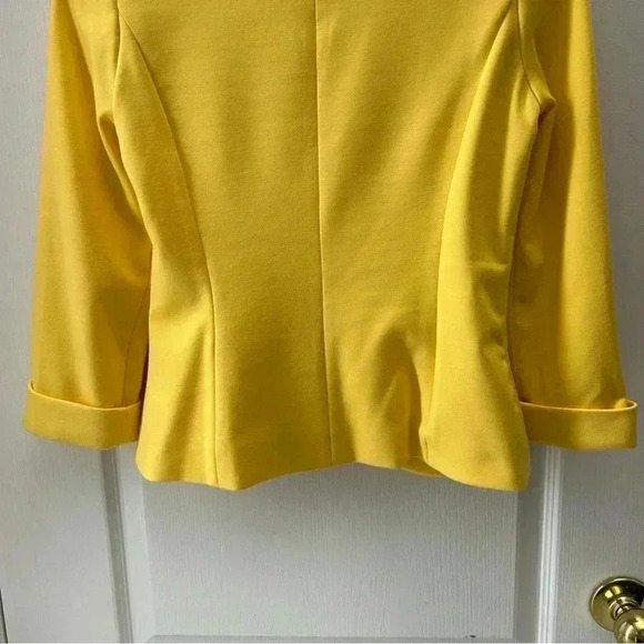 Ricki’s Blazer Ponte Knit Cropped Open  Front Yellow Size XS - Picture 8 of 13